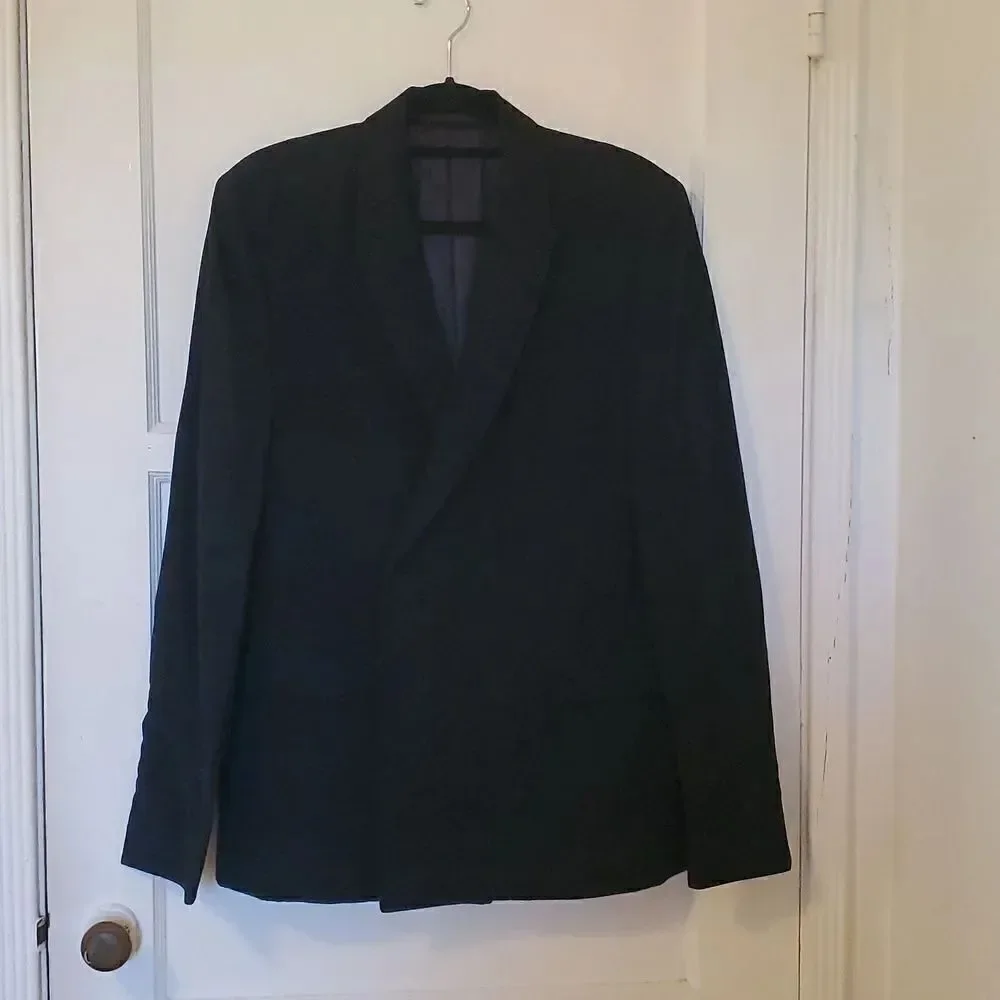 AllSaints Expire Black Men's Blazer Size 38 NWT